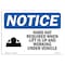 Signmission OSHA Sign, Hard Hat Required When Lift With, 24in X 18in Rigid Plastic, 24" W, 18" H, Landscape OS-NS-P-1824-L-13252 - alternate 1
